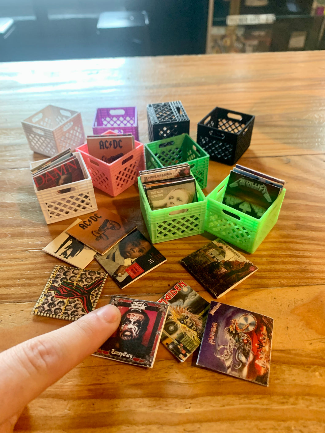 Mini Record Crate w/ Mini Records
