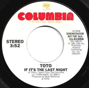 Toto -- If It's The Last Night
