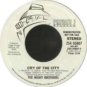 Night Brothers -- Cry Of The City