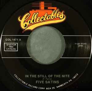 Five Satins -- In The Still Of The Nite / The Jones Girl